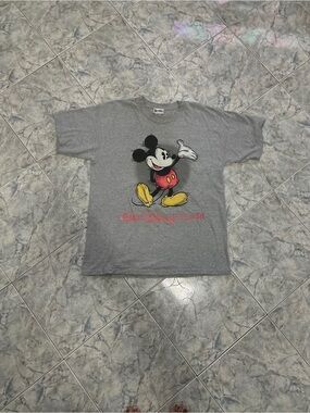 2002 Disney  Gray Mickey Mouse Graphic Tee